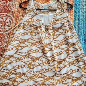 Gold chain tank top 1X